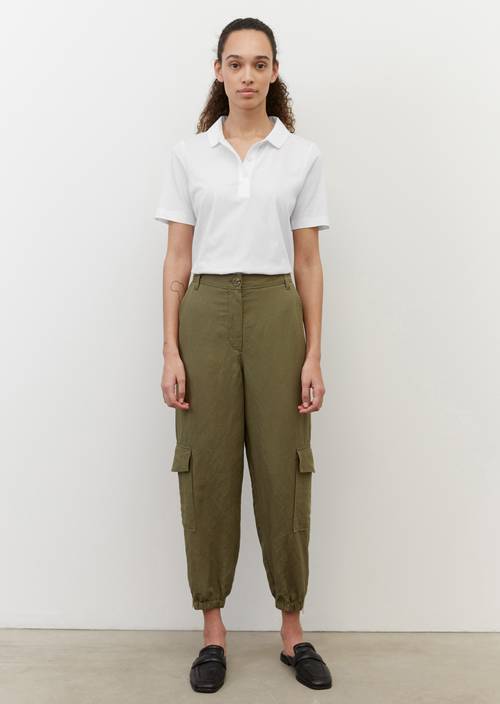 Jersey-Poloshirt white in Frontalansicht