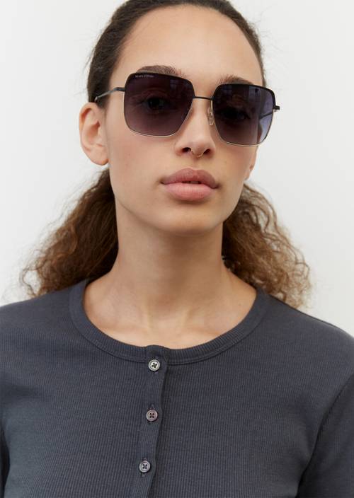 Henley long sleeve top with kapok deep sky in detail view