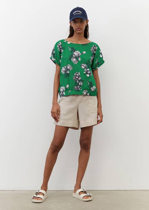 Cropped blouse top multi in front view