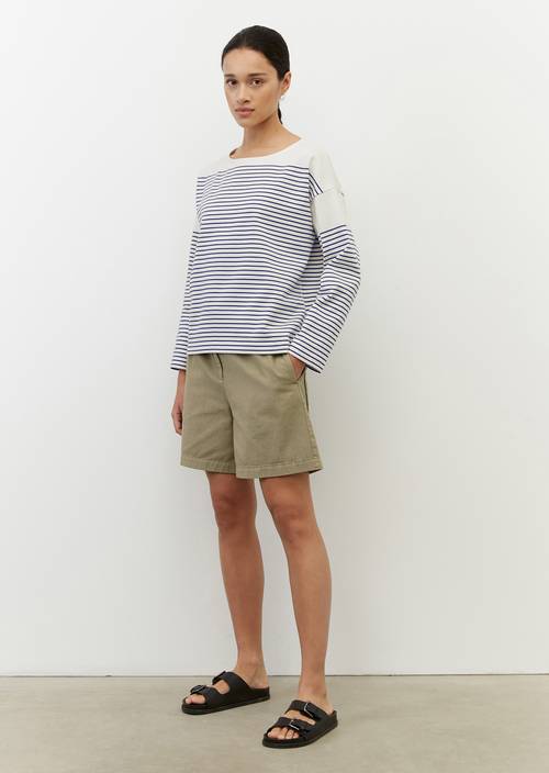 Striped sweatshirt multi/noble blue in front view