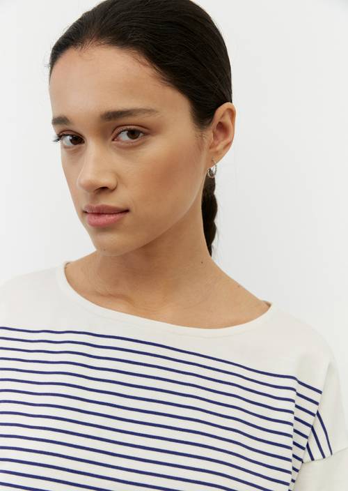 Striped sweatshirt multi/noble blue in detail view