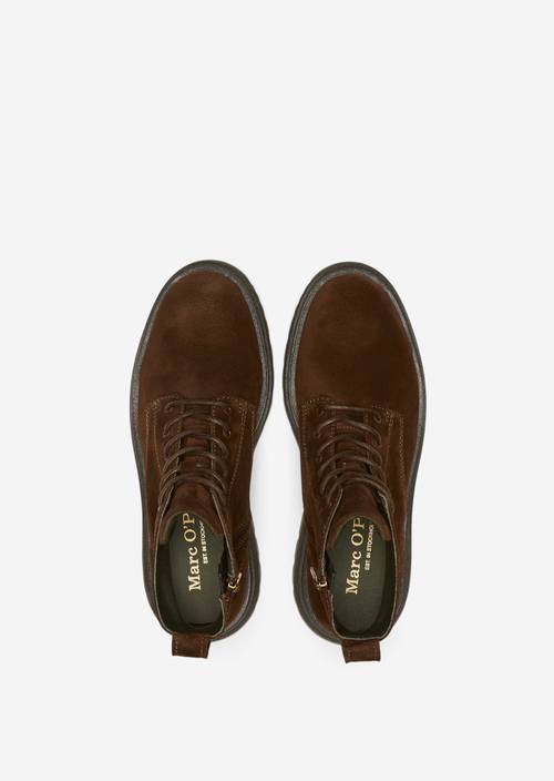 Botines con cordones Piel de vacuno aterciopelada aceitada