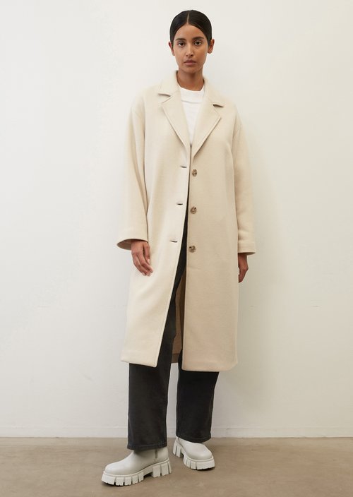 Manteau Beige New York Industrie Taille 54 - Laine - Made In Italy - Occasion Très Bon état