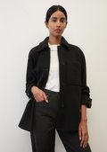 ジャケット・アウター 00s Archive BLACK BARRETT Wool Jacket 3 Shacket, relaxed fit made of wool blend jersey - black | Wool