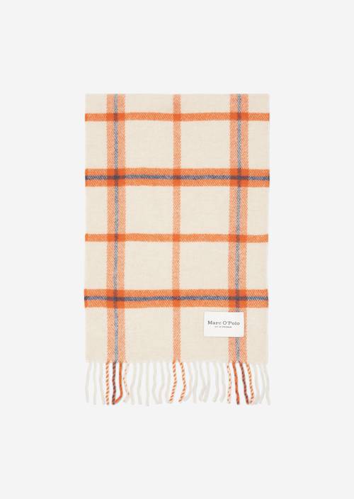 Wool scarf multi/chalky sand in front view