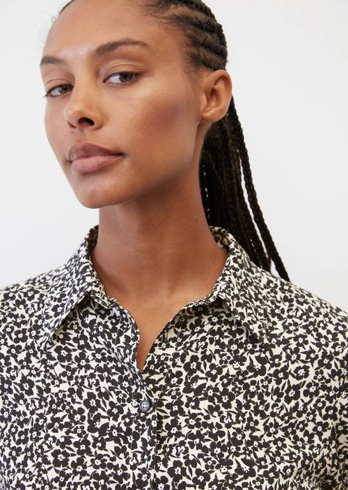 Langarm-Bluse mit Allover-Print Multi in Detailansicht