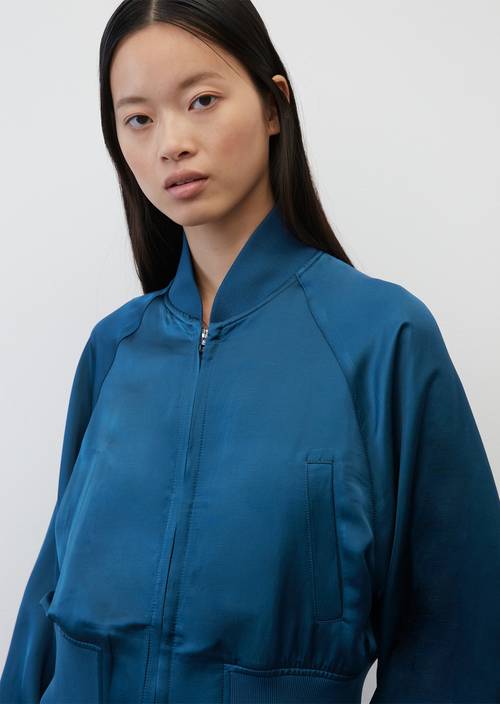 Edler Blouson im Bomber-Stil glacier blue in Detailansicht