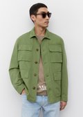 Field jacket made of pure organic cotton - green | Jackets