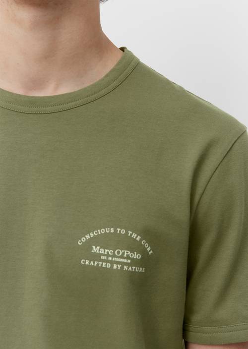 Heavy jersey T-shirt, regular fit olive in detail view