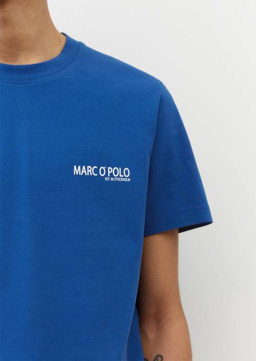 Heavy-Jersey-T-Shirt regular belle blue in Detailansicht