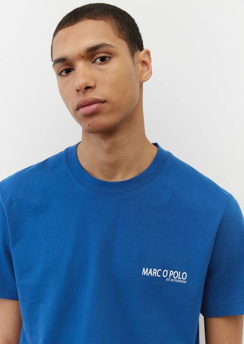 Heavy-Jersey-T-Shirt regular belle blue in Frontalansicht