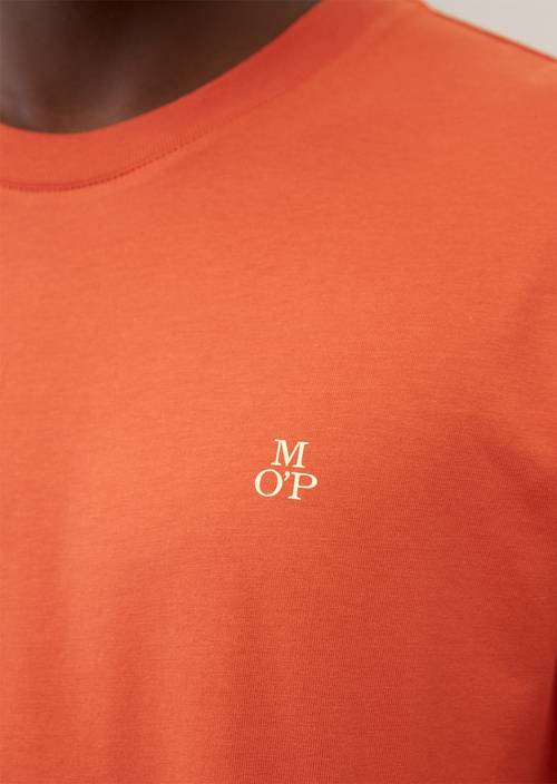 Basic-T-Shirt regular spicy orange in Detailansicht