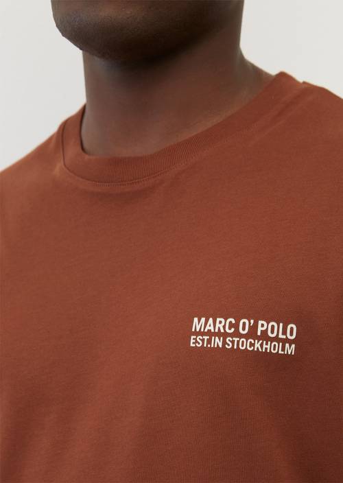 Basic-T-Shirt regular rustic brick in Detailansicht