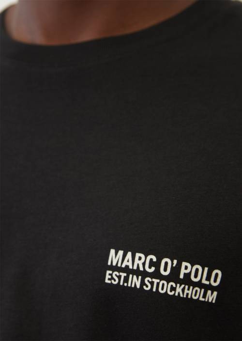 Basic-T-Shirt regular black in Detailansicht