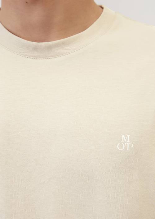 Basic T-shirt regular natural in detailaanzicht