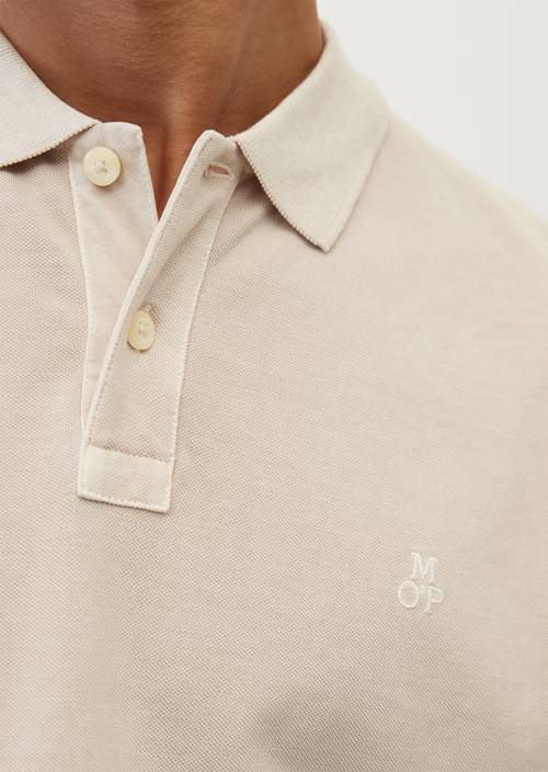 Piké polokošile s krátkým rukávem, střih Regular gray silk v detailním pohledu