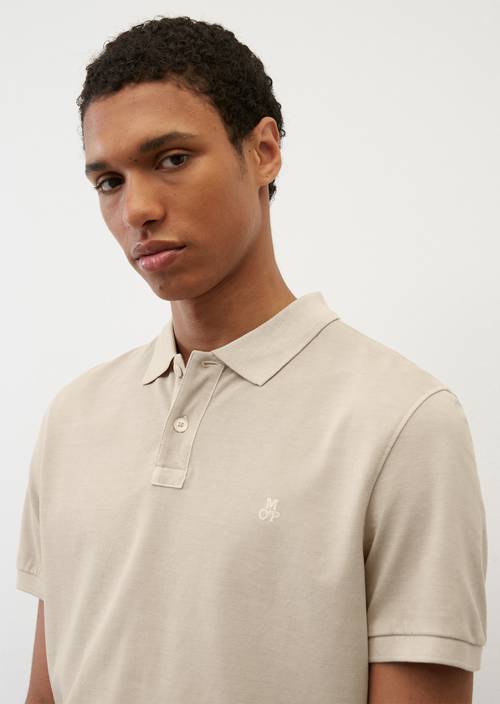 Piké polokošile s krátkým rukávem, střih Regular gray silk v předním pohledu