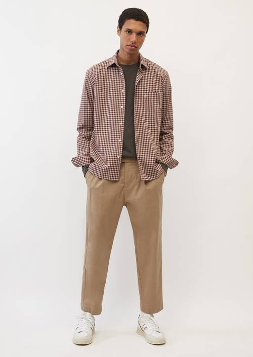 Langarm-Hemd regular multi/ baby aubergine in Frontalansicht