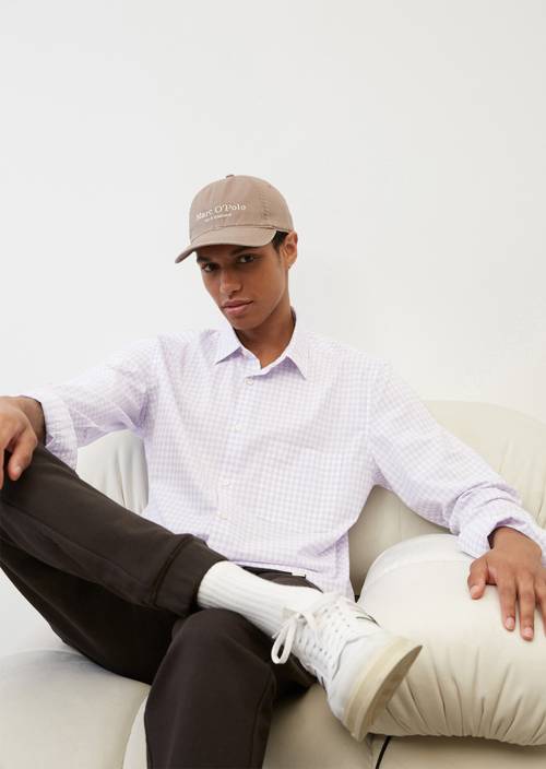 Regular long sleeve shirt multi/ dried lavender in front view