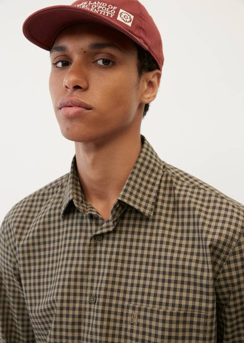 Langarm-Hemd regular multi/ midnight oil in Detailansicht