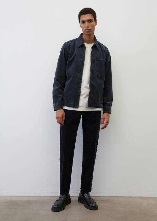 Cord-Overshirt dark navy in Frontalansicht