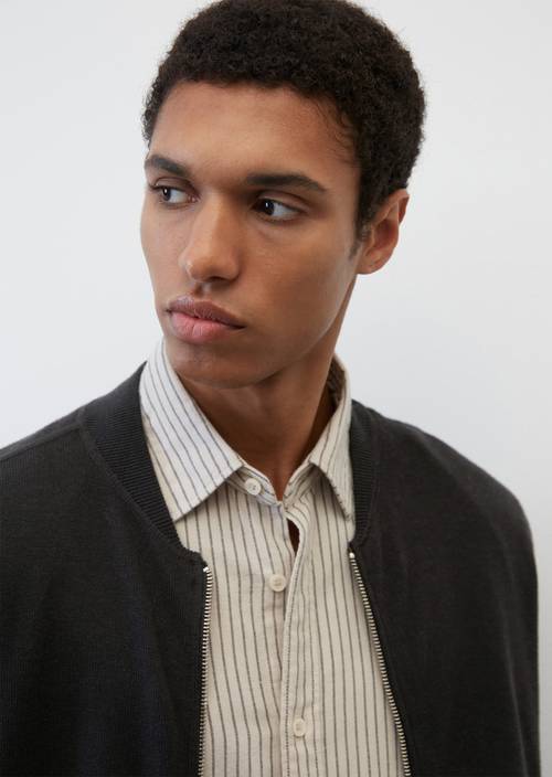 Zip-Cardigan relaxed black in Detailansicht