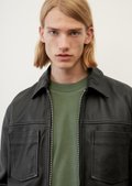Leather jacket Made of pure cowhide - black | Leather jackets | MARC O'POLO