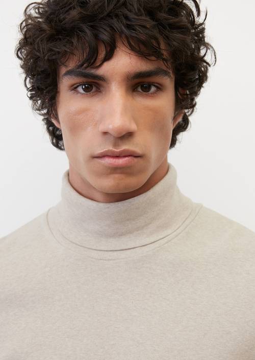 Maglia dolcevita a manica lunga shaped nordic beige melange in vista dettagliata