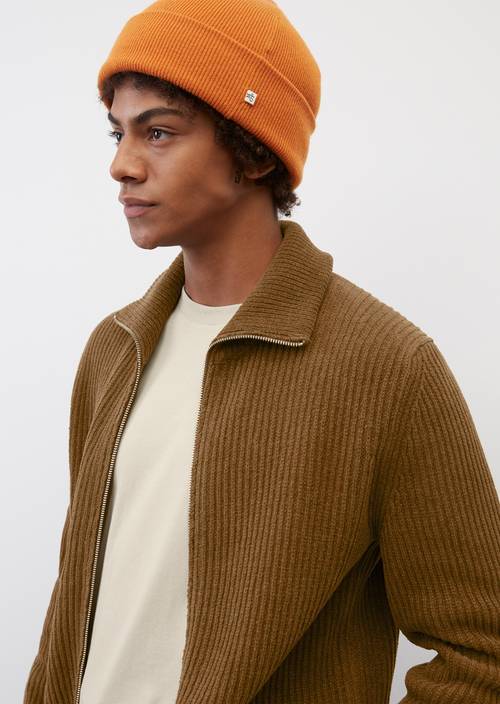 Cardigan zippé de coupe Relaxed Fit brown reid en vue détaillée