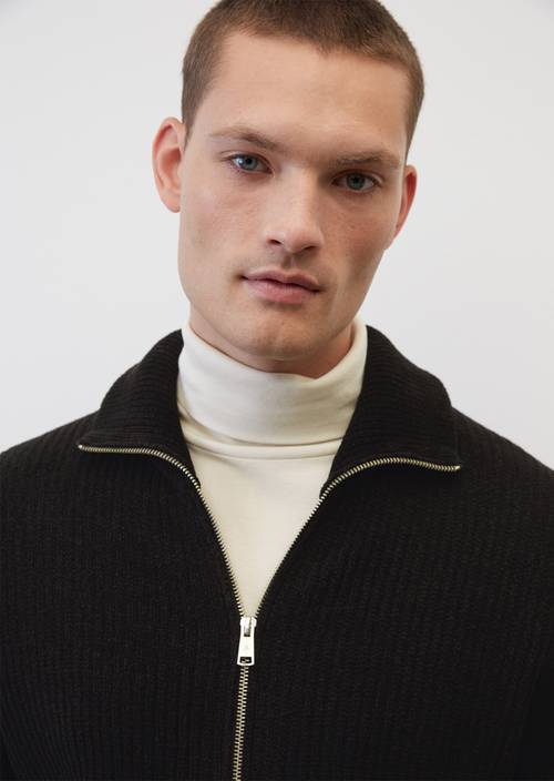 Cardigan zippé de coupe Relaxed Fit black en vue détaillée