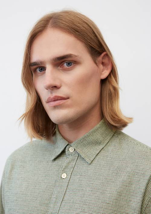 Flanell-Hemd regular multi/ gray silk in Detailansicht