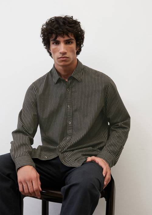 Flanell-Hemd regular multi/midnight oil in Frontalansicht