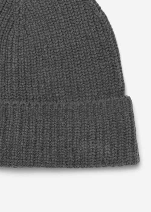 Berretto in ciniglia graphite grey melange - Immagine del prodotto 2