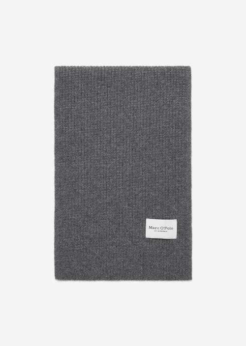 Écharpe en maille graphite grey melange en vue de face