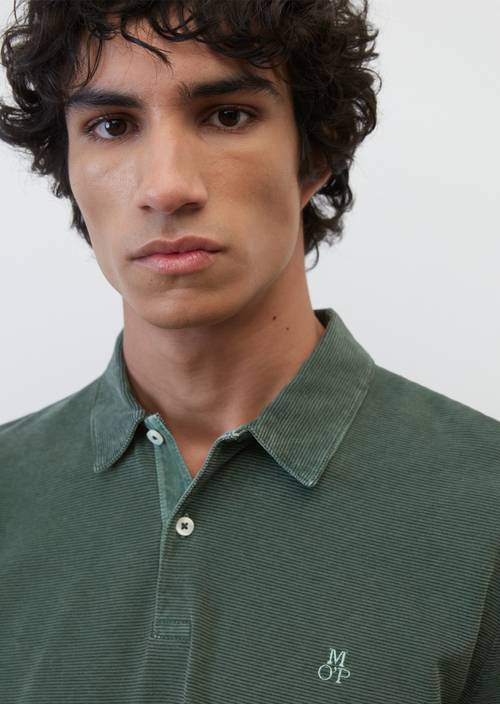 Long sleeve jersey polo shirt in a regular fit multi/deep jumper in detail view