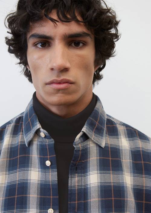 Chemise à manches longues en flanelle coupe regular multi/total eclipse en vue détaillée