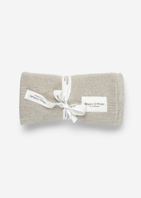 Marc O'Polo Unisex-Babys Decke, Unisex, grau, 100x70, 100% Baumwolle