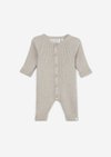 Marc O'Polo Unisex-Babys Strickoverall, Unisex, Greige Mel., 62, 100% Baumwolle