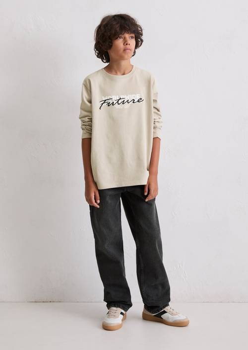 TEENS-BOYS lange mouw GRAY SILK - Product afbeelding 1