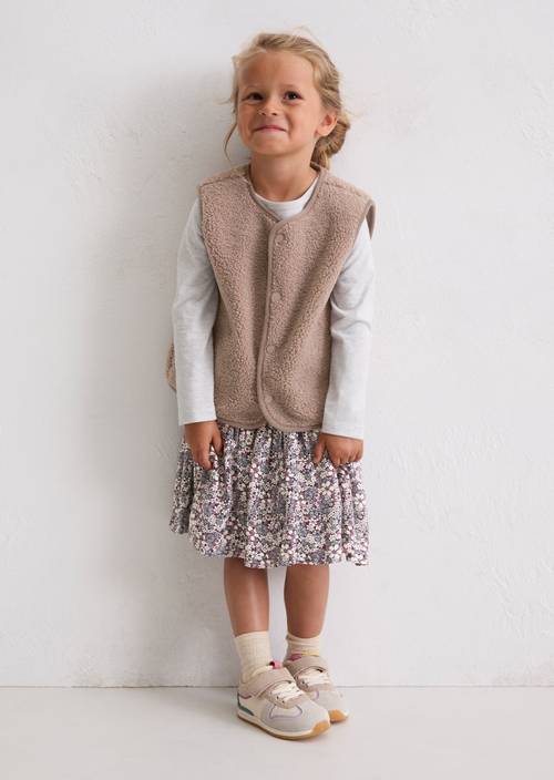 rok kinderen-meisjes CALM BLUE AOP in vooraanzicht