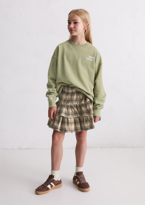 Marc O'Polo Getailleerd meisjesrokje, Dames, groen, 140, 100% Katoen