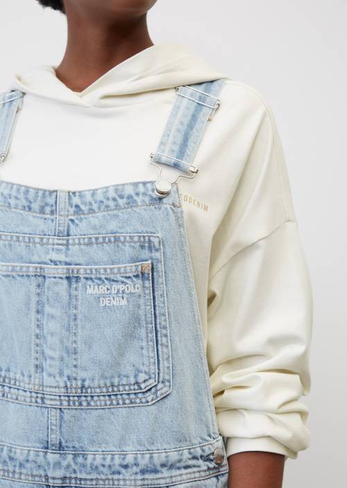 Jeans-Latzhose relaxed multi/bleached cobalt vintage in Detailansicht