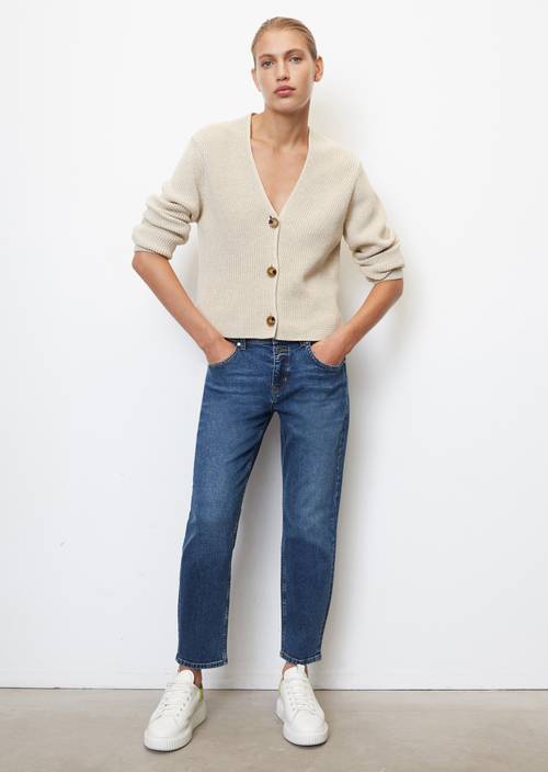 Jeans Modell THEDA boyfriend Authentic mid blue wash in Frontalansicht