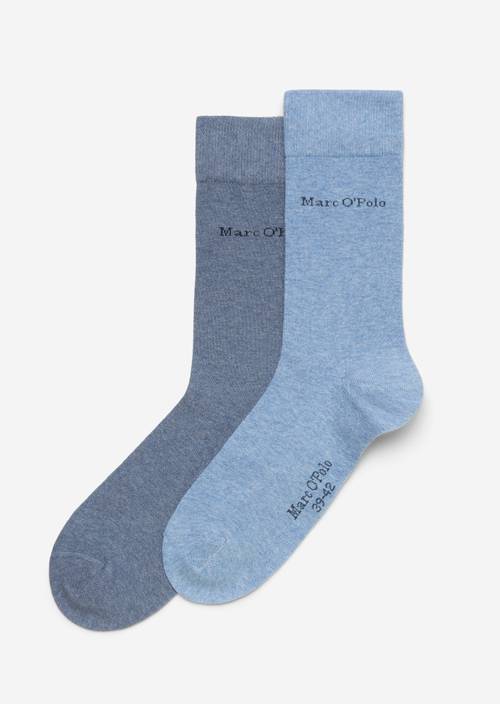 Chaussettes à logo light denim/dark denim vue extérieure de la chaussure droite