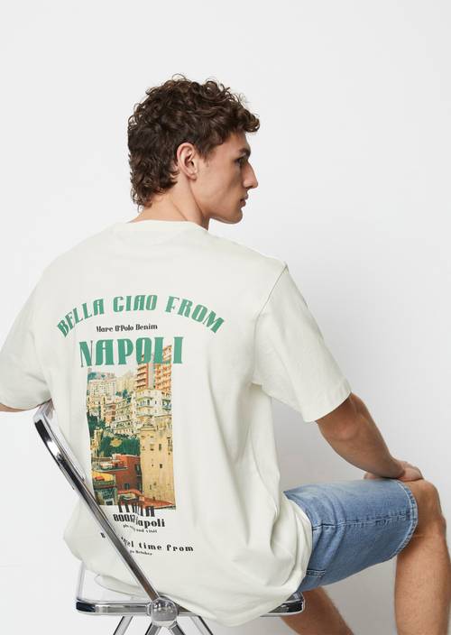 T-Shirt oversized Offwhite in Frontalansicht