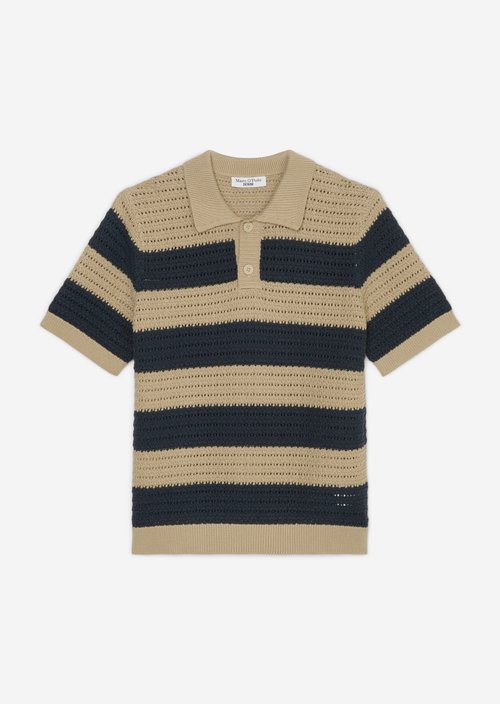Regular knit polo shirt — Medium Beige
