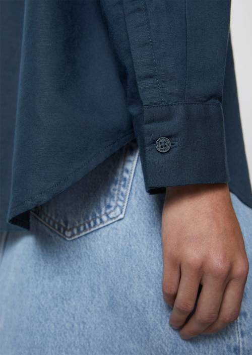 Blusa relajada Navy Teal en vista detallada