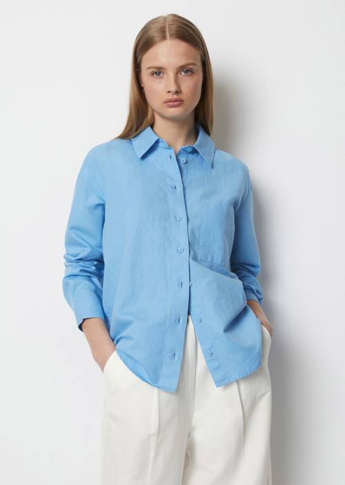 Blusa relajada River Blue en vista frontal