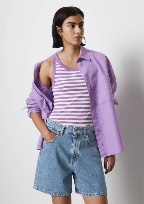 Blusa relajada Budding Bellflower en vista frontal