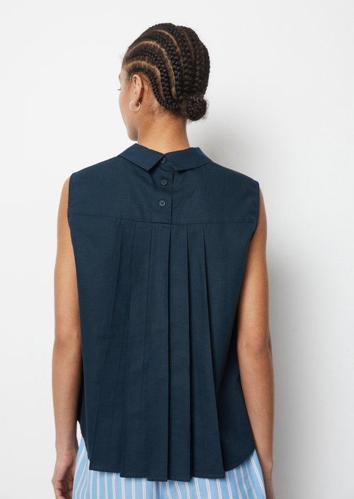 Sleeveless blouse regular — Navy Teal